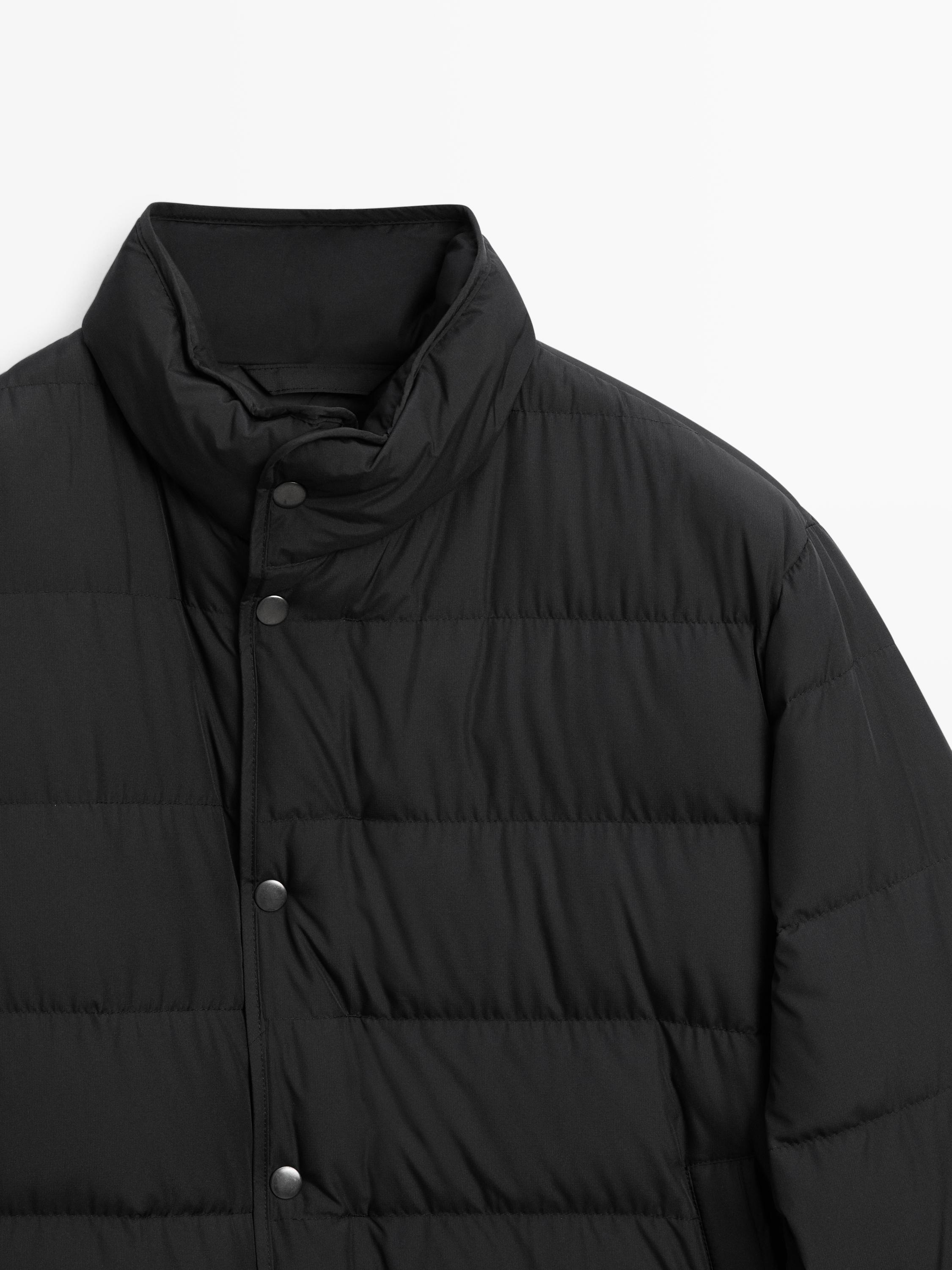 Water-repellent puffer jacket with down blend
